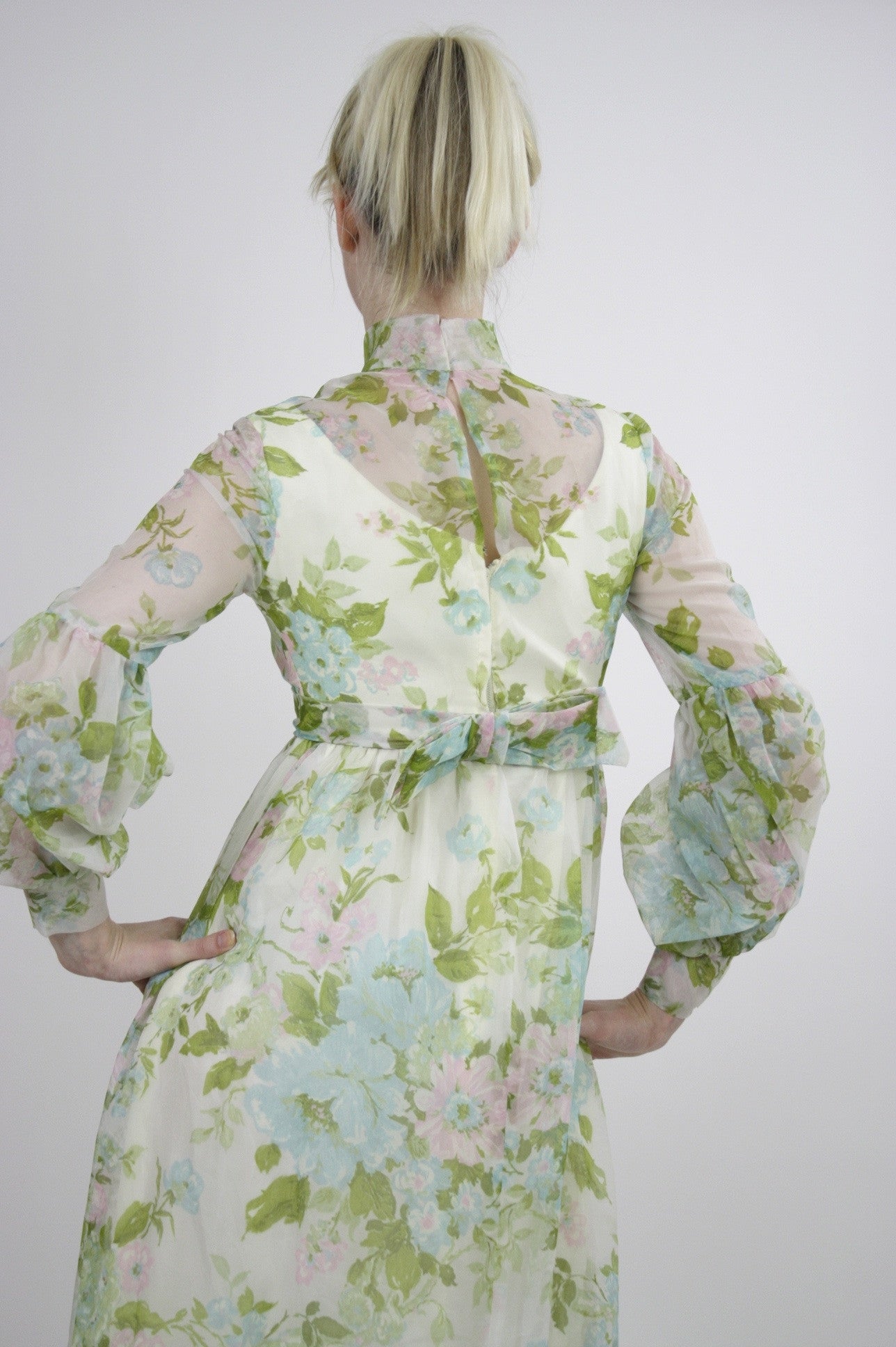 boho 70s maxi dress 70s Floral Maxi Dress