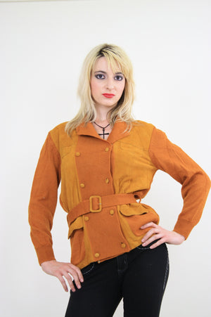 Vintage 60s hippie boho wool suede mod sweater jacket - shabbybabe
 - 4