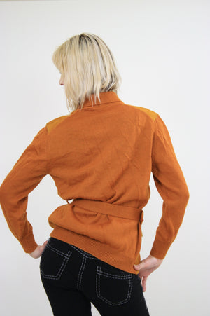 Vintage 60s hippie boho wool suede mod sweater jacket - shabbybabe
 - 5