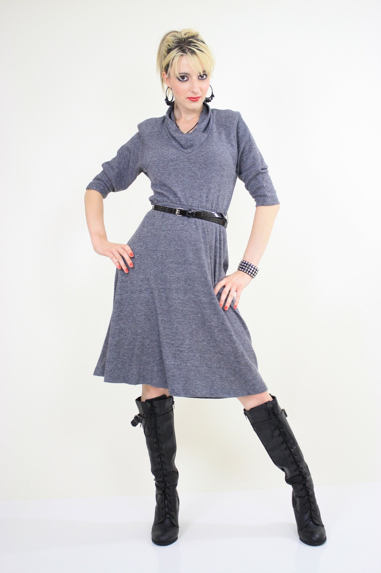 80s sweater dress best sale