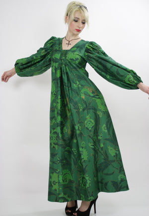 Vintage 70s Grecian goddess Hippie Boho Caftan dress - shabbybabe
 - 1