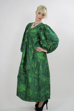 Vintage 70s Grecian goddess Hippie Boho Caftan dress - shabbybabe
 - 4