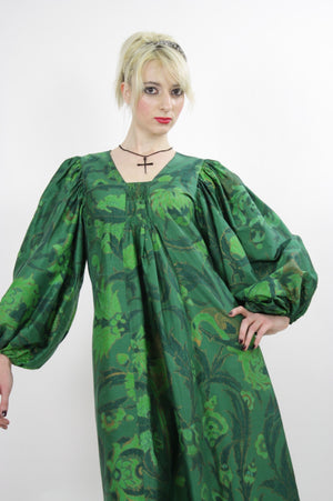 Vintage 70s Grecian goddess Hippie Boho Caftan dress - shabbybabe
 - 5