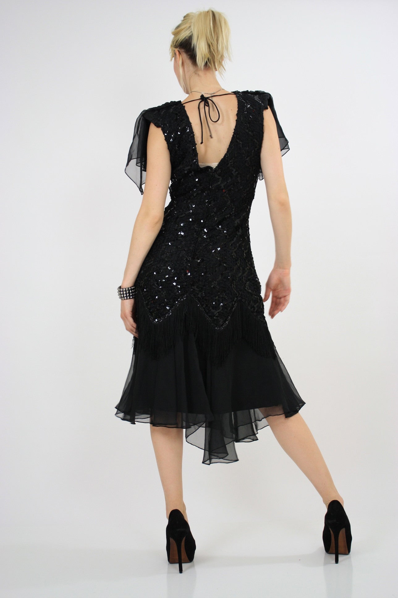 80s sequin dress party Green Goddess Fabulous 80s sequin dress