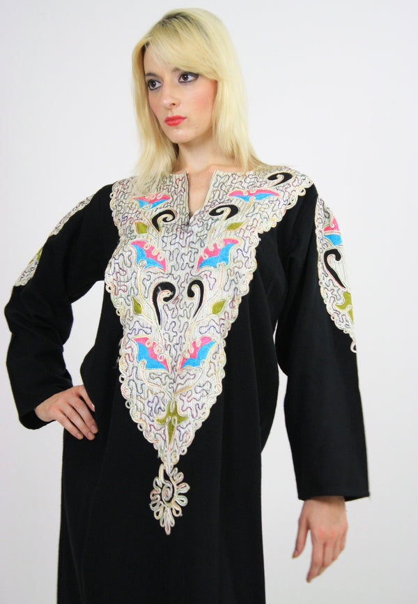 Vintage 70s Hippie Caftan Turkish Embroidered - shabbybabe
 - 1