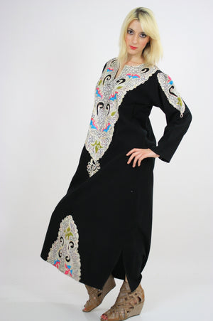 Vintage 70s Hippie Caftan Turkish Embroidered - shabbybabe
 - 5